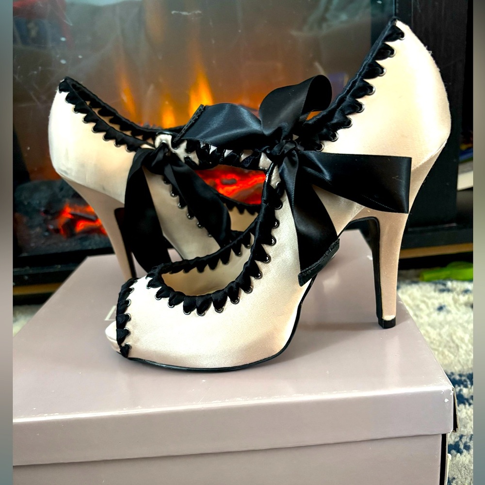 Satin baker’s heels